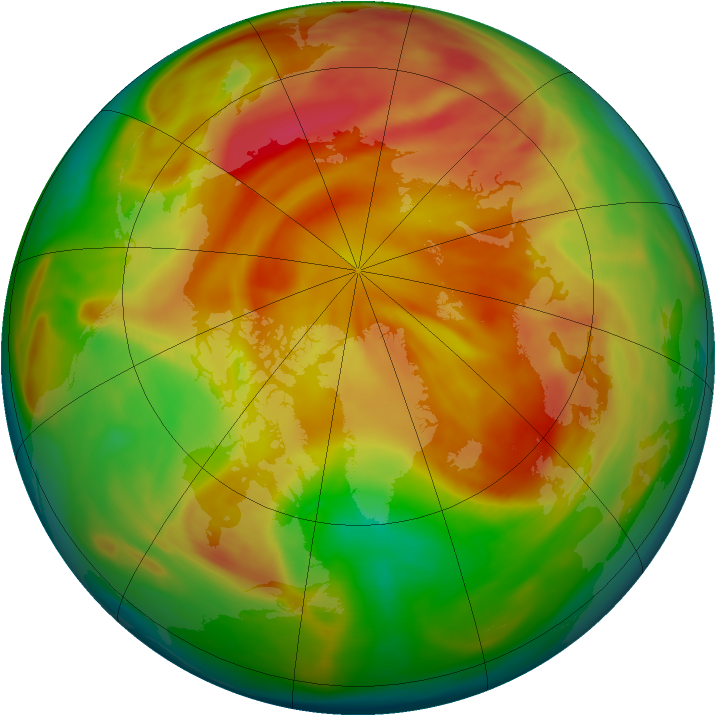 Arctic ozone map for 07 April 2006